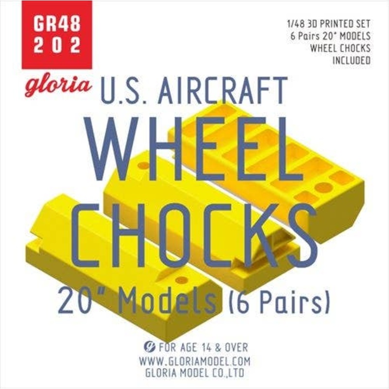 1/48 U.S. Air Force Aircraft Wheel Chock 20 Models (Set of 6)