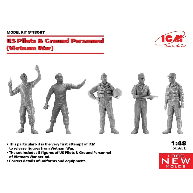 1/48 U.S. Pilot & Grand Crew Set (Vietnam War)