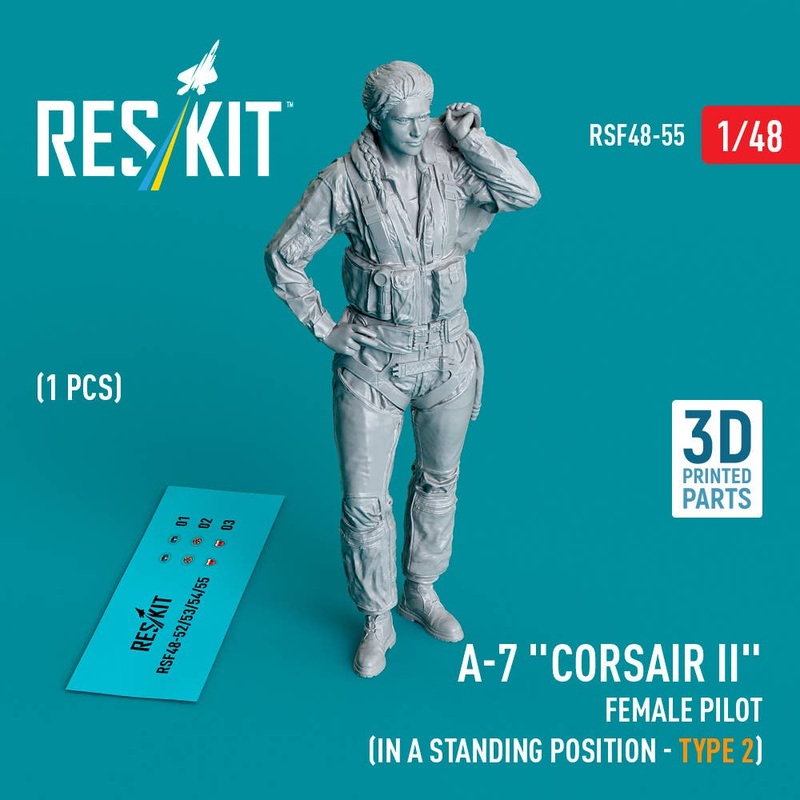 1/48 A-7 Corsair II female pilot (in a standing position - type 2) (1 pcs)