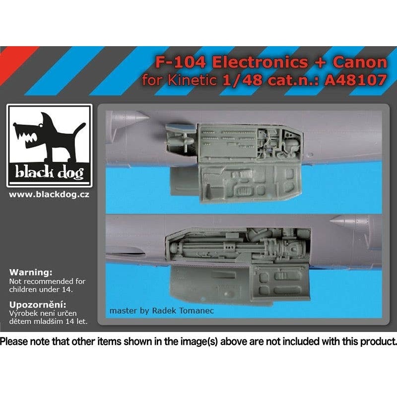 1/48 Electronic Equipment for F-104 + Cannon