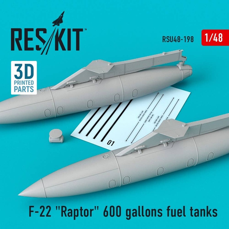 1/48 F-22 600 gallons fuel tanks