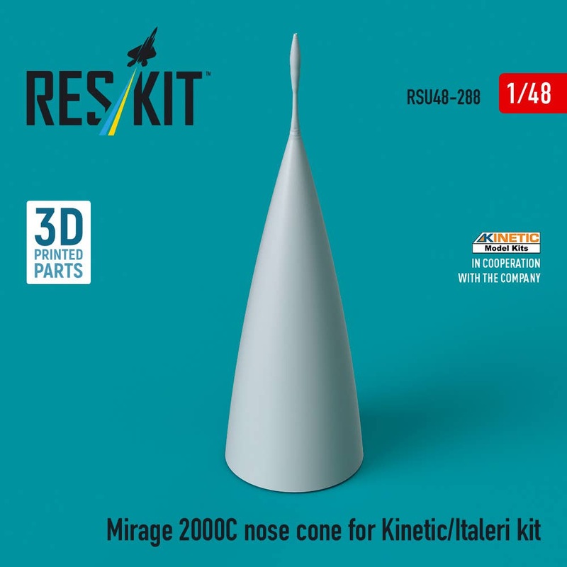 1/48 Mirage 2000C nose cone for Kinetic/Italeri kit (3D Printed)