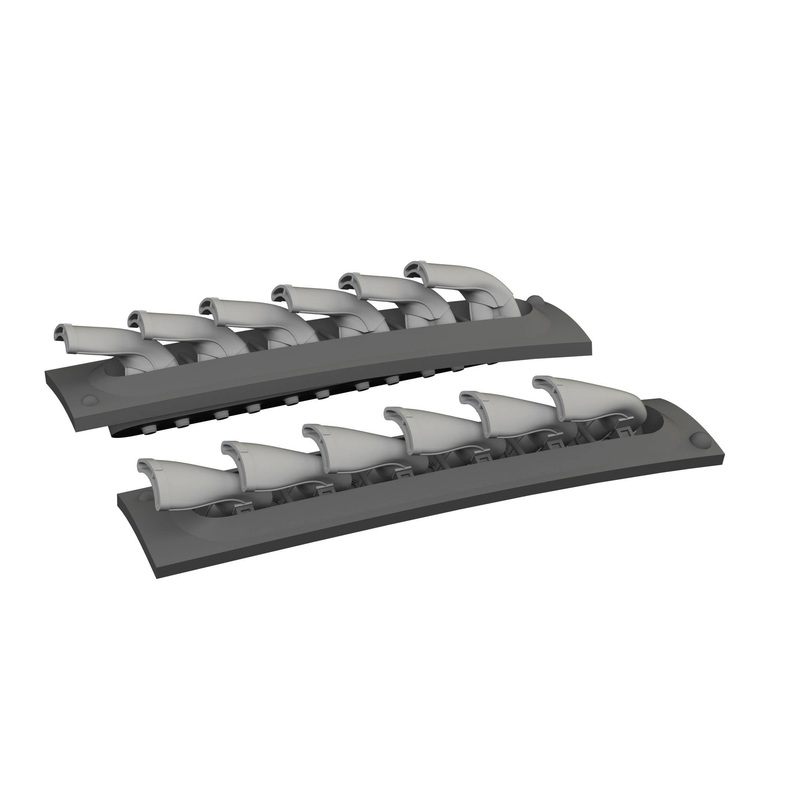 1/48 P-40 exhaust stacks fishtail