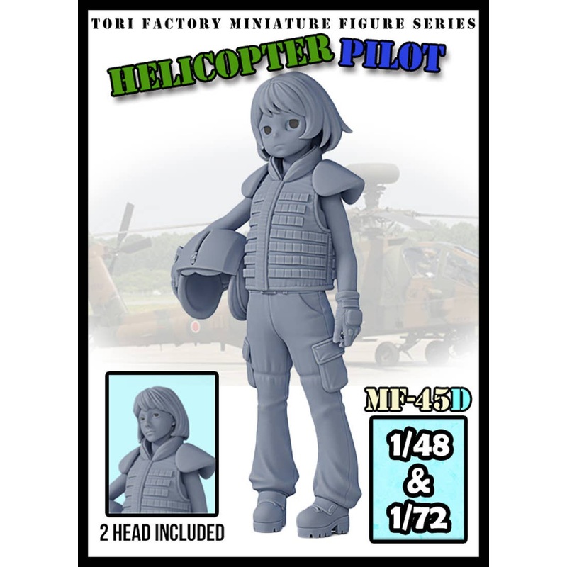 Current Use Female Helicopter Pilot Set (2pcs) (1/48 & 1/72 Scale)