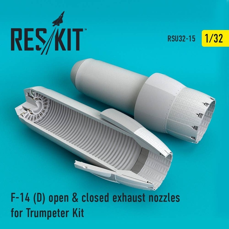 1/32 F-14 (D) Open & Closed Exhaust Nozzles (Trumpeter Kit)