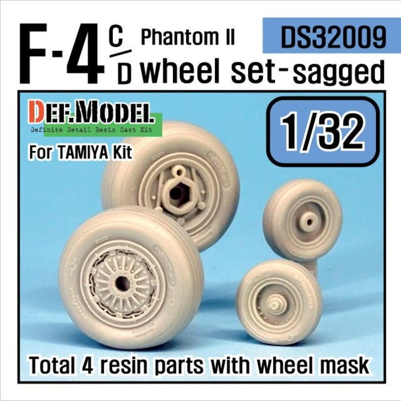 1/32 F-4C/D Phantom II Wheel Set for Tamiya