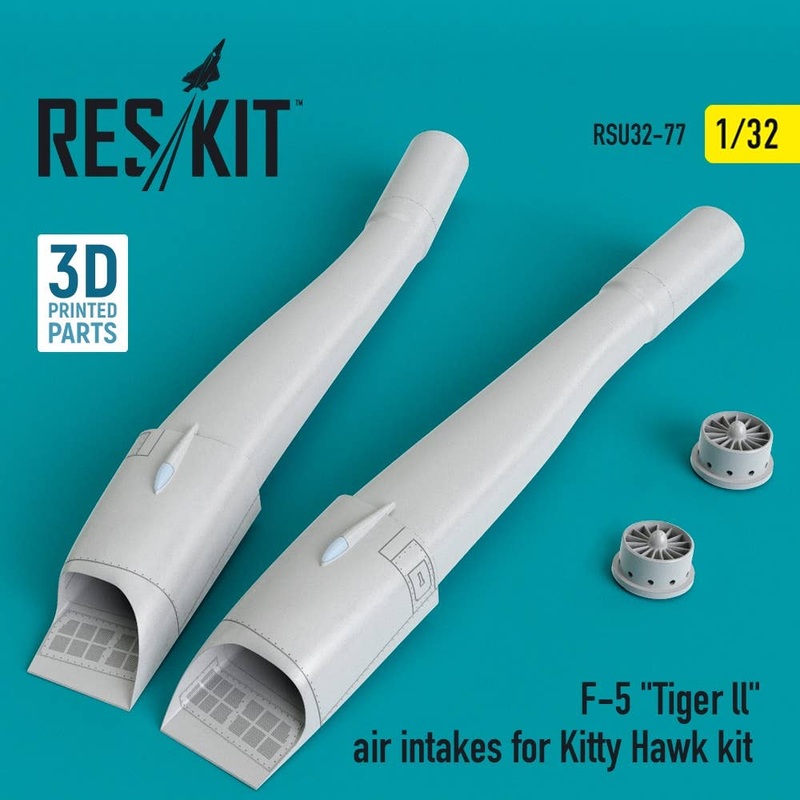 1/32 F-5 Tiger ll air intakes for Kitty Hawk kit (3D Printing)