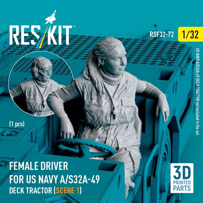 1/32 Female driver for US NAVY A/S32A-49 Deck Tractor (scene 1)