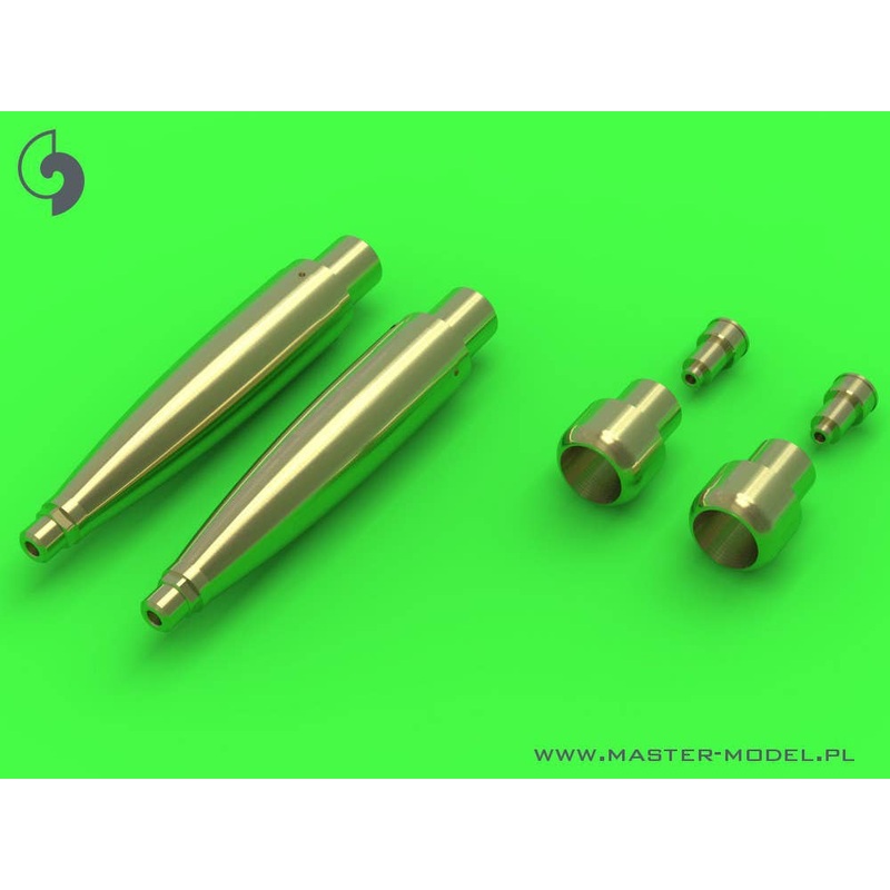 1/32 WWII British Spitfire Mk.IXe / XVIe Late Model Weapon Set Hispano 20mm Machine Gun Barrel (Round Fairing) & Browning .50 Caliber (12.7mm) Machine Gun Barrel (For Tamiya)
