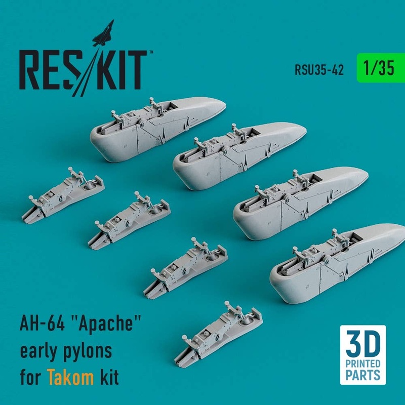 1/35 AH-64 Apache early pylons for Takom kit (3D Printing)