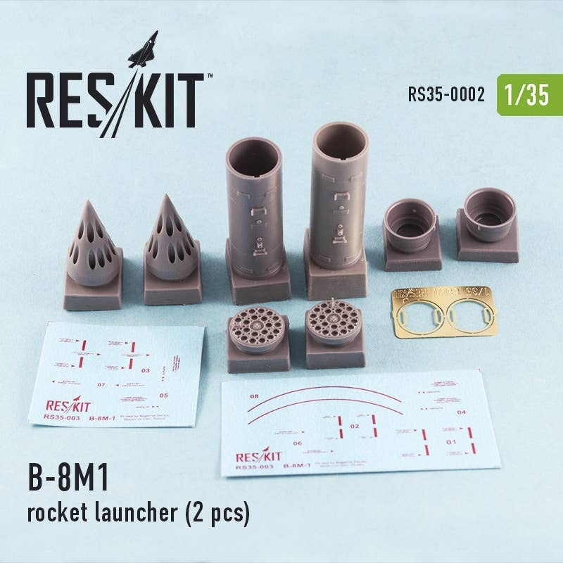 1/35 B-8M1 (2pcs) MT-LB, UAZ, Pickup w/ZPU-2, BMP-2, Toyota Hilux, BTR-70, URAL