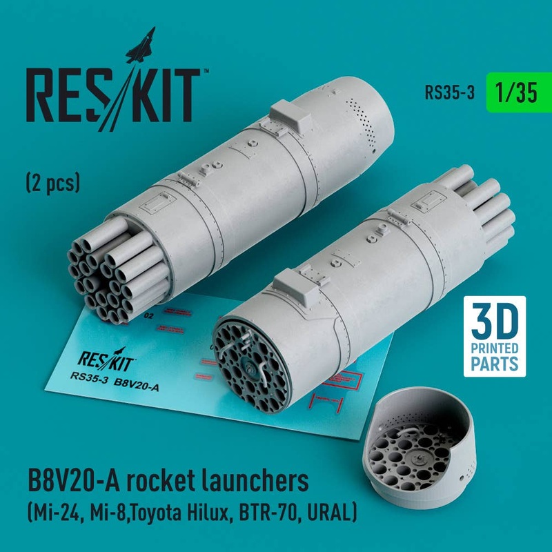 1/35 B8V20-A rocket launchers (2 pcs) (3D Printed)