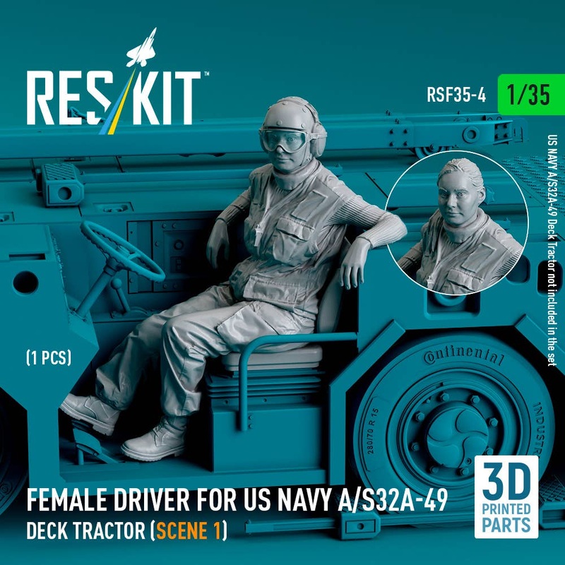 1/35 Female driver for US NAVY A/S32A-49 Deck Tractor (scene 1)