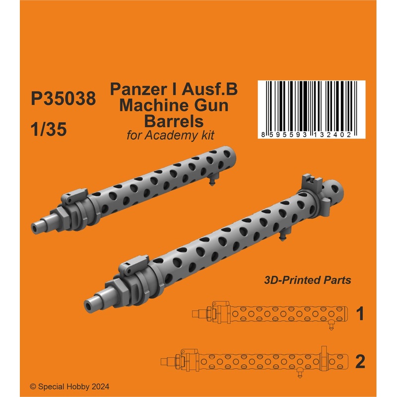 1/35 Panzer I ausf.B Machine Gun Barrels / for Academy kit