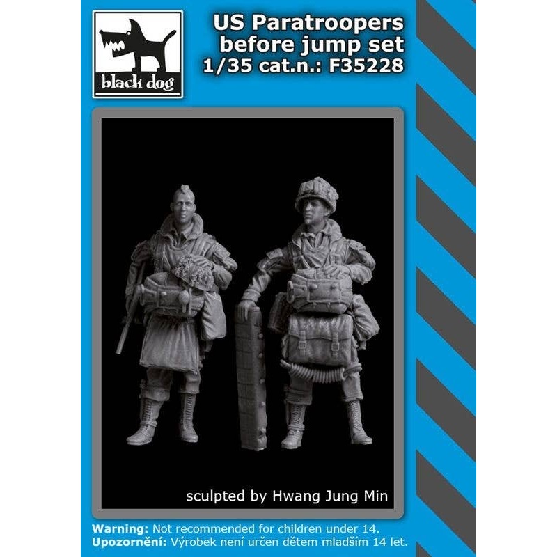 1/35 U.S. Paratrooper 2 Body Set Before Jump (HAUF35226 + F35227)