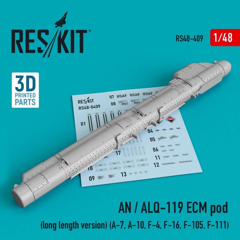 1/48 AN / ALQ-119 ECM pod (long length version) (A-7, A-10, F-4, F-16, F-105, F-111) (3D printing)