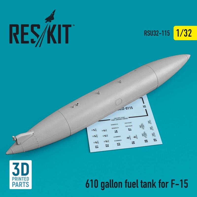 1/32 610 gallon fuel tank for F-15 (1 pcs) (3D printing)