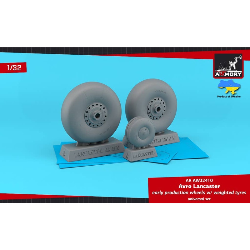 1/32 Avro Lancaster wheels early type w/ weighted tyres