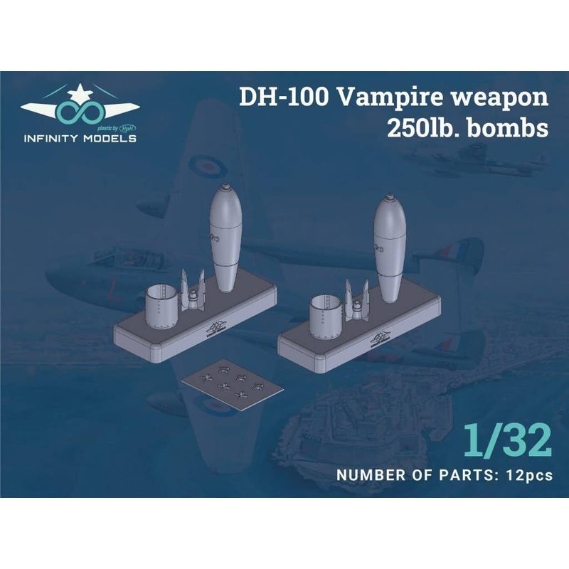 1/32 DH-100 Vampire weapon 250lb. Bombs (for INFINITY MODELS)