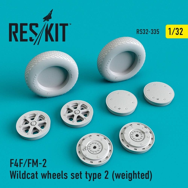 1/32 F4F/FM Wildcat wheels set type 2 (weighted)