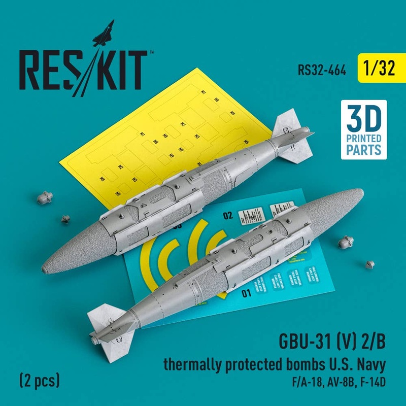 1/32 GBU-31 (V) 2/B thermally protected bombs U.S. Navy (2 pcs) (3D Printed)