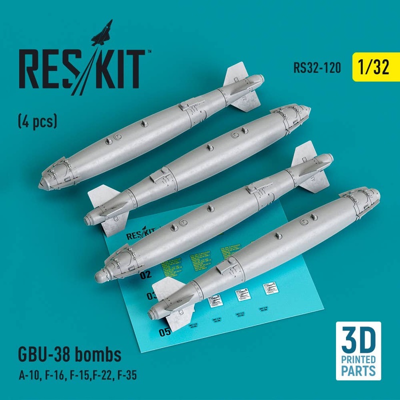 1/32 GBU-38 bombs (4 pcs) (3D Printed)