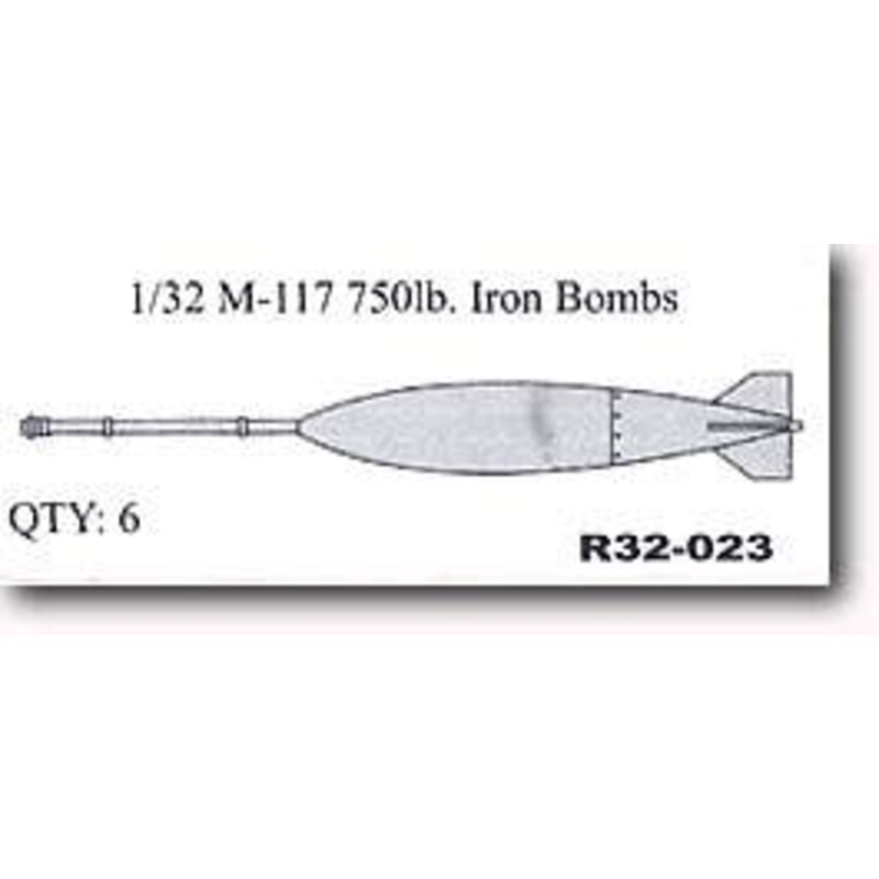 1/32 M117 750lb Bombs 6 pcs.