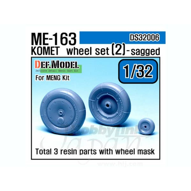 1/32 Me-163 Komet Wheel Set #2 Sagged (for Meng)