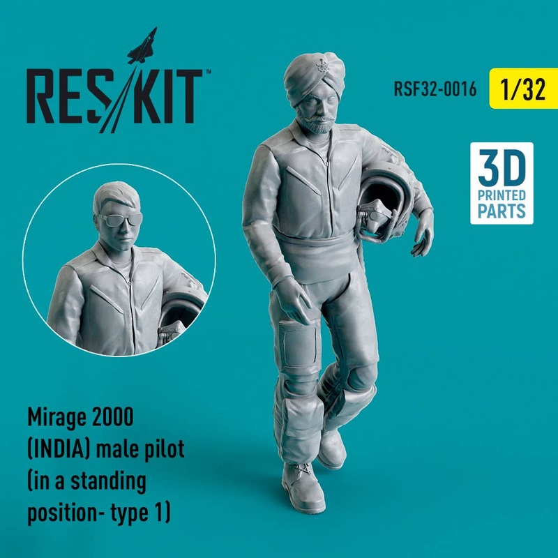 1/32 Mirage 2000 (INDIA) male pilot (in a standing position - type 1) (3D Printed)