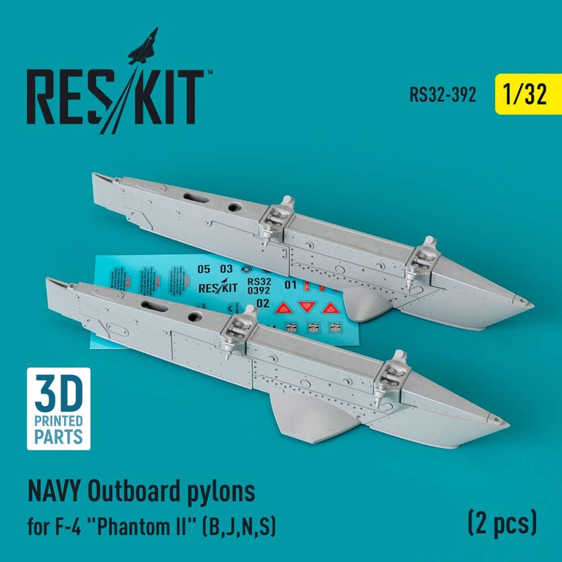 1/32 NAVY Outboard pylons for F-4 Phantom II (B,J,N,S) (2 pcs) (3D Printed)