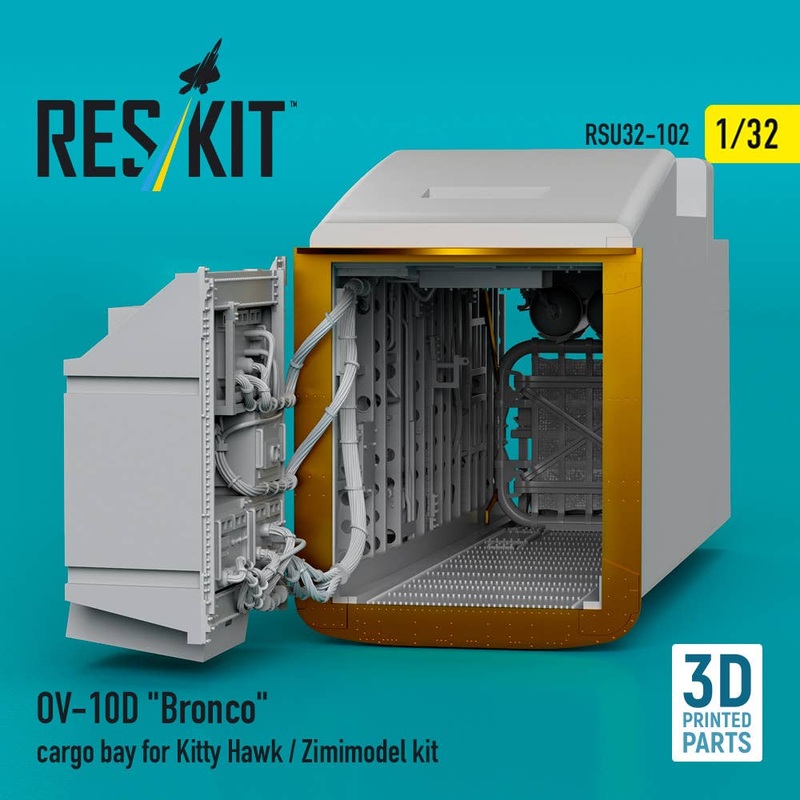 1/32 OV-10D Bronco cargo bay for Kitty Hawk/Zimimodel kit