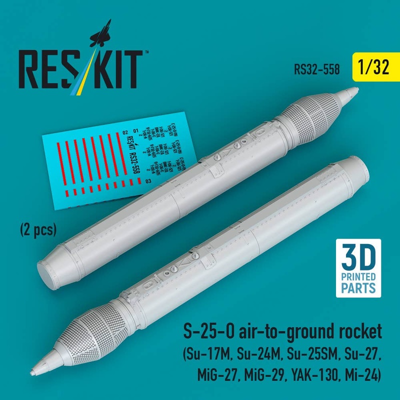 1/32 S-25-O air-to-ground rocket (2 pcs) (3D Printed)