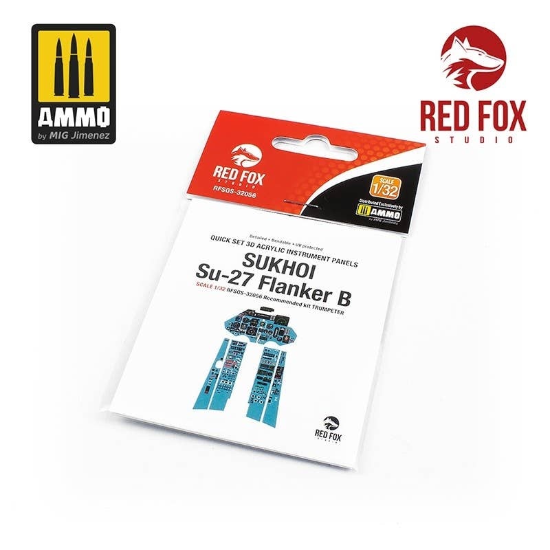 1/32 Su-27 Flanker B 3D Acrylic Instrument Panel (for Trumpeter)