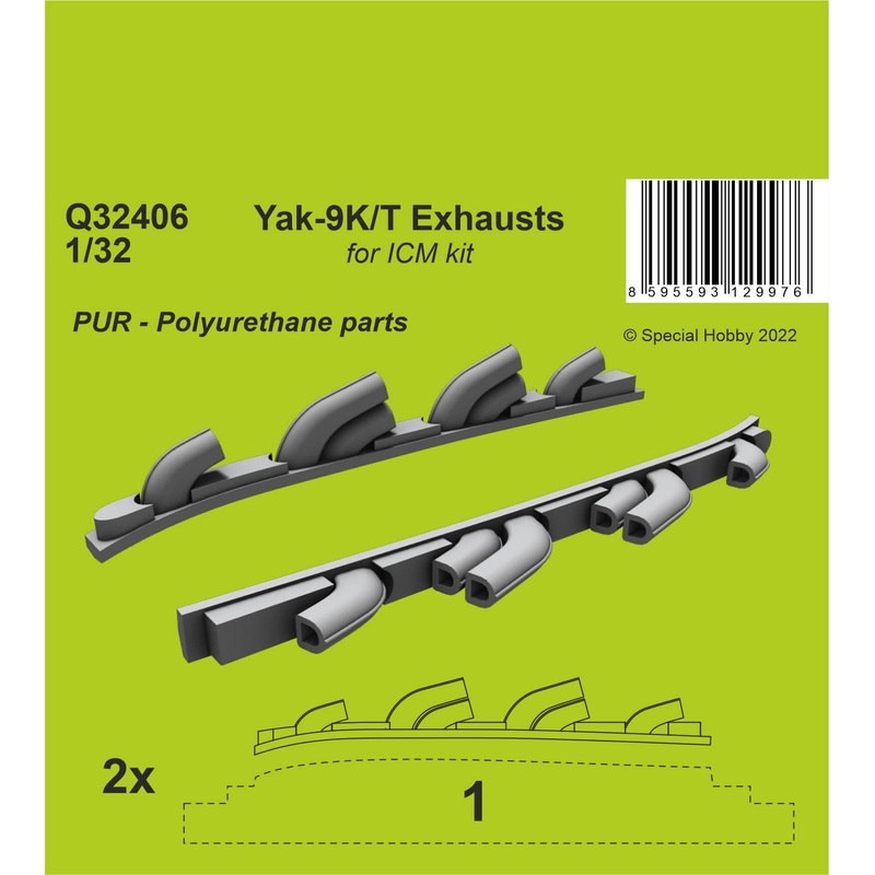 1/32 Yak-9K/T Exhausts (for ICM)