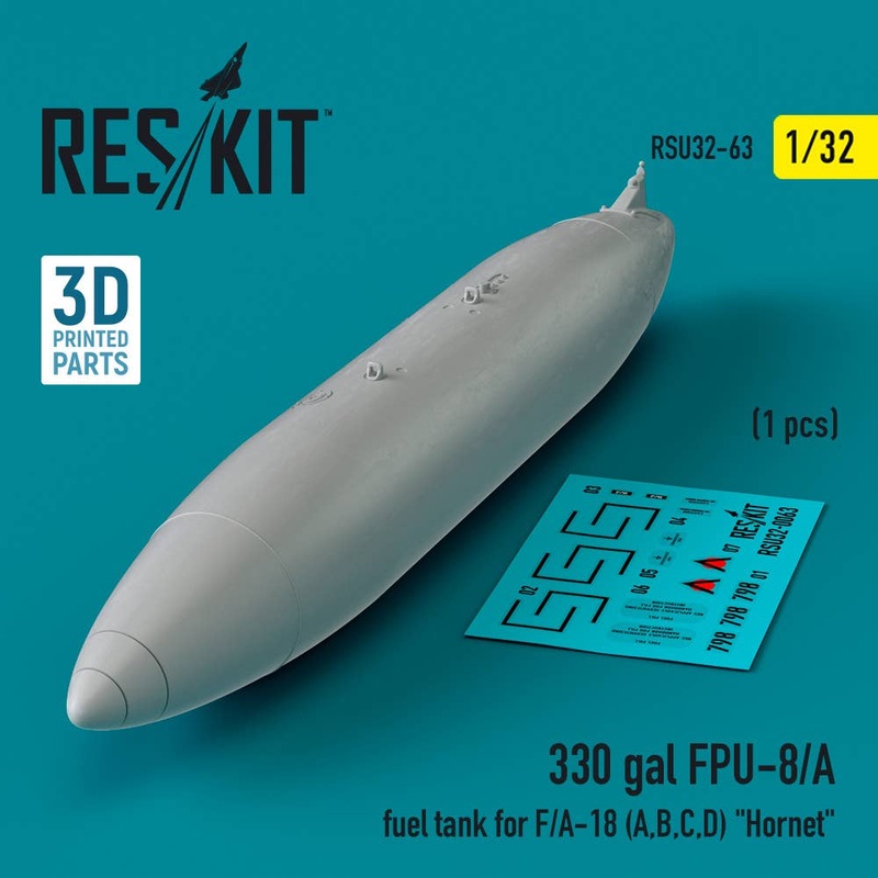 1/32 330 gallon FPU-8/A fuel tank for F/A-18 (A,B,C,D) Hornet (1 pcs) (3D Printed)