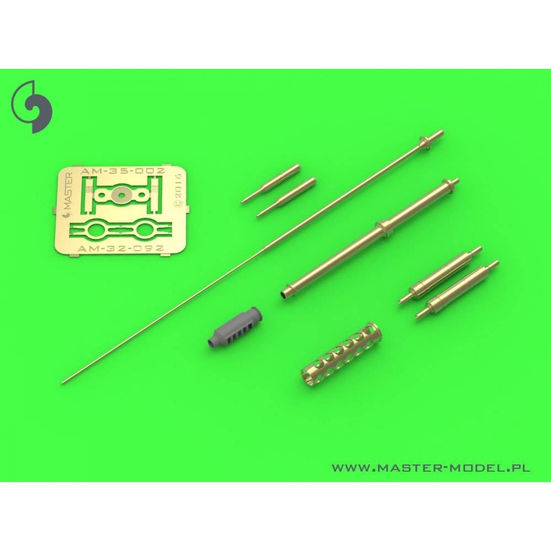 1/32 Current Use American Ah-64 Apache Attack Helicopter M230 30mm Chain Gun Barrel / Pitot Tube / Antenna Set (Resin / Etched / Turned)