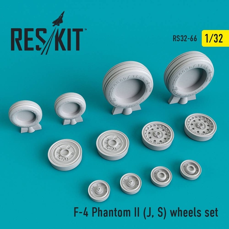 1/32 F-4 Phantom II (J, S) Wheels Set (for Tamiya)