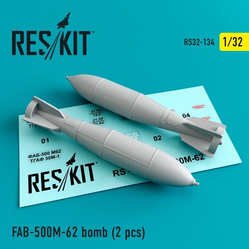 1/32 FAB-500M-62 Bomb (2pcs) (Su-17, Su-22, Su-24, Su-25, Su-30, Su-34)