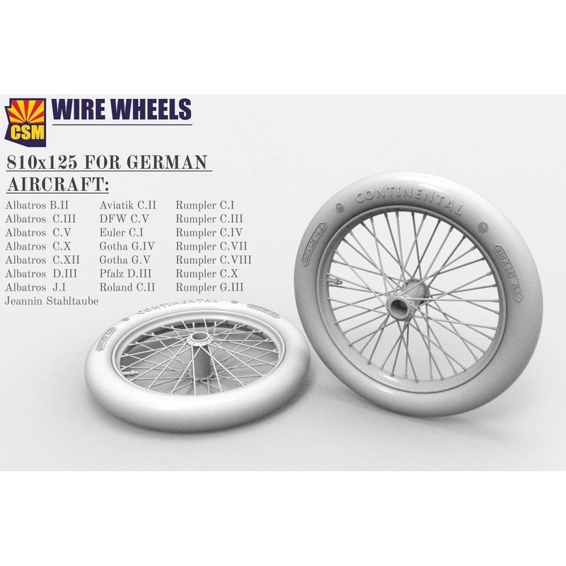 1/32 German 810x125 Spoked Wheels