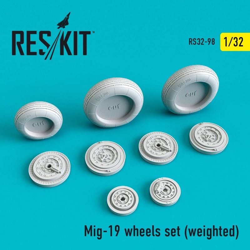 1/32 Mig-19 wheels set (weighted) for Trumpeter