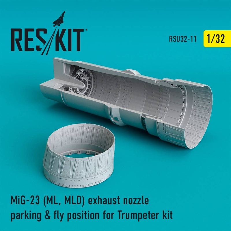 1/32 MiG-23 (ML, MLD) exhaust nozzle parking & fly position for Trumpeter kit