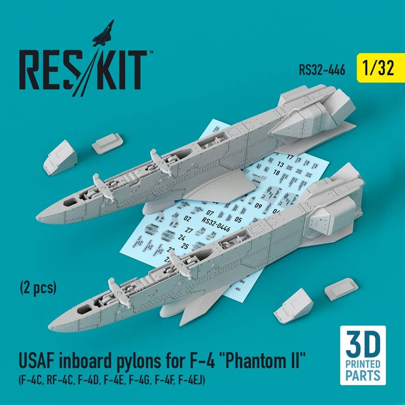 1/32 USAF Inboard pylons for F-4 Phantom II (2 pcs) (F-4C, RF-4C, F-4D, F-4E, F-4G, F-4F, F-4EJ) (3D printing)
