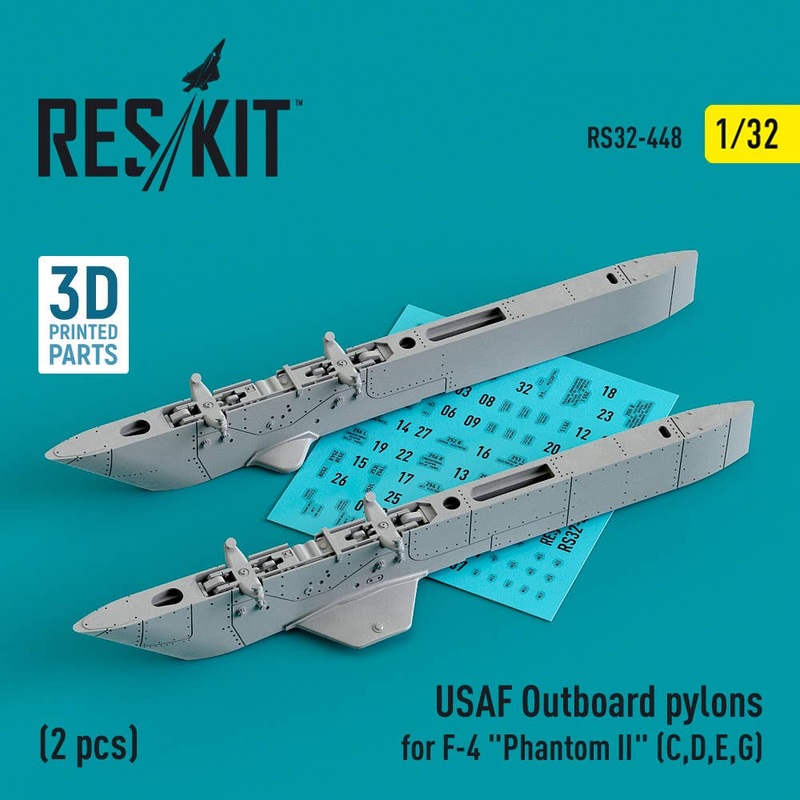 1/32 USAF Outboard pylons for F-4 Phantom II (C,D,E,G) (2 pcs) (3D Printed)