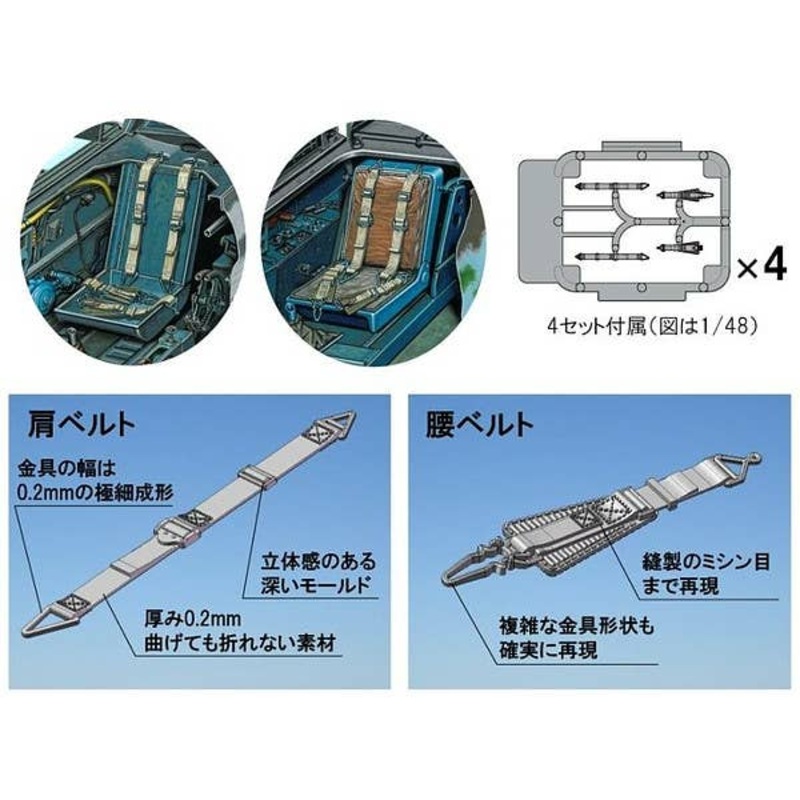 1/32 WWII German Aircraft Seatbelt Set