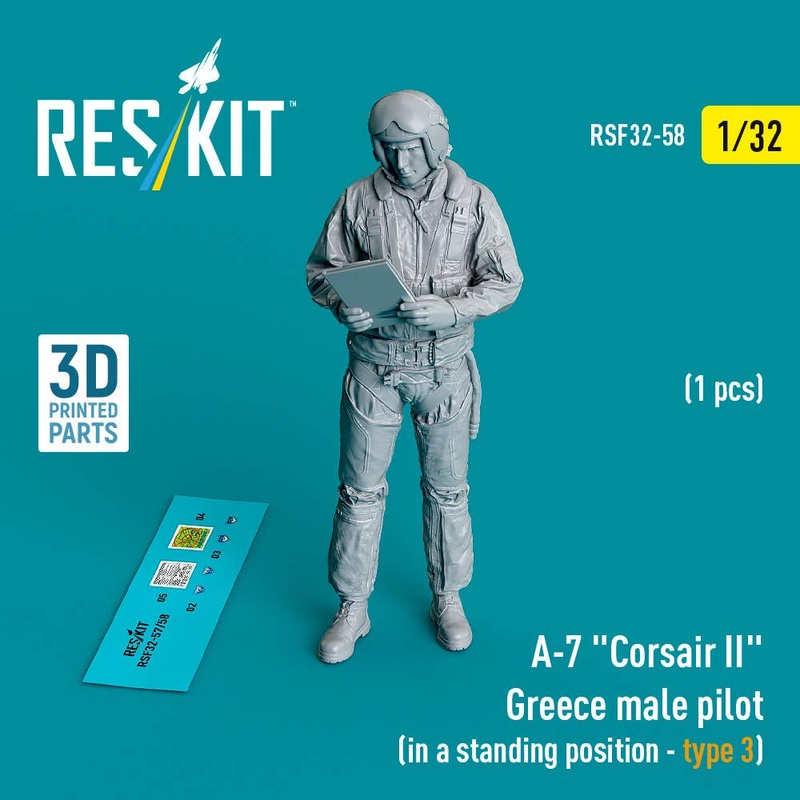 1/32 A-7 Corsair II Greece male pilot (in a standing position - type 3) (1 pcs)