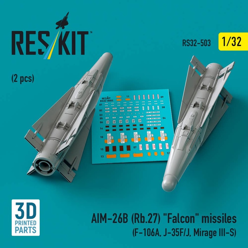 1/32 AIM-26B (Rb.27) Falcon missiles (2 pcs)