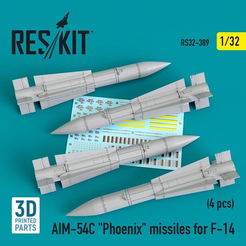 1/32 AIM-54C Phoenix missiles for F-14 (4pcs)