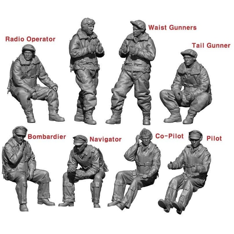1/32 B-17 Crew Set (8 Figures)