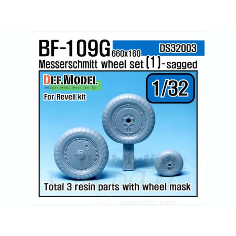 1/32 Bf109G-6 Wheel Set #1 Sagged (for Revell)