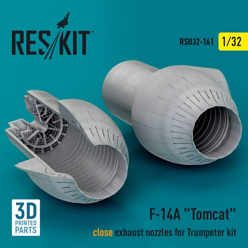 1/32 F-14A Tomcat close exhaust nozzles for Trumpeter kit (3D Printed)